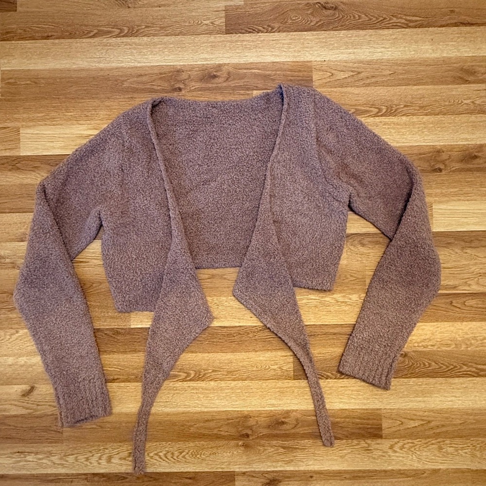 Skims Cozy Knit Boucle Cardigan 2X/3X Plus Size Brown Lounge Wrap